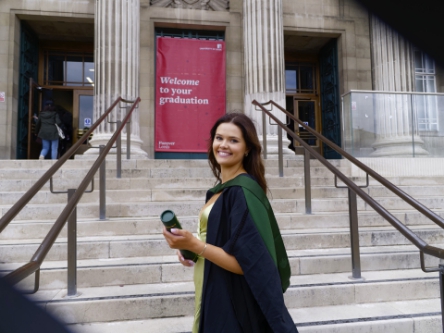 On the steps of the Parkinson Building.
